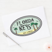 Sticker Ovale Florida Keys (Enveloppe)