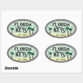 Sticker Ovale Florida Keys (Feuille)