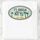 Sticker Ovale Florida Keys (Sac)