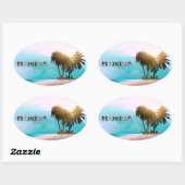 Sticker Ovale Floride (Feuille)