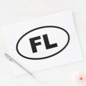 Sticker Ovale Floride FL (Enveloppe)