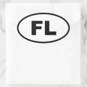 Sticker Ovale Floride FL (Sac)