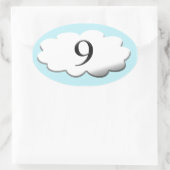 Sticker Ovale Flottant sur le nuage neuf (Sac)