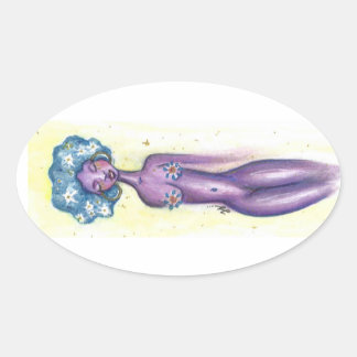 Sticker Ovale flower