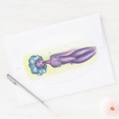 Sticker Ovale flower (Enveloppe)