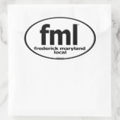 Sticker Ovale FML Frederick Maryland Décret local (Sac)