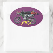Sticker Ovale FMX - Stunt III de motocross aérien libre (Sac)