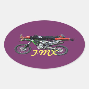 Sticker Ovale FMX - Stunt III de motocross aérien libre