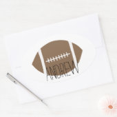 Sticker Ovale Football classique simple (Enveloppe)