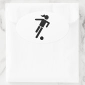 Sticker Ovale Football féminin (Sac)