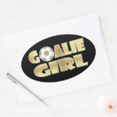 Sticker Ovale Football Goalie Gold (Enveloppe)