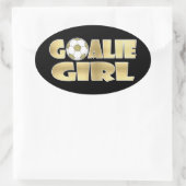 Sticker Ovale Football Goalie Gold (Sac)