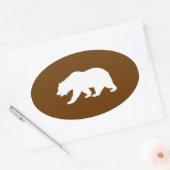 Sticker Ovale Forme de l'ours (Enveloppe)