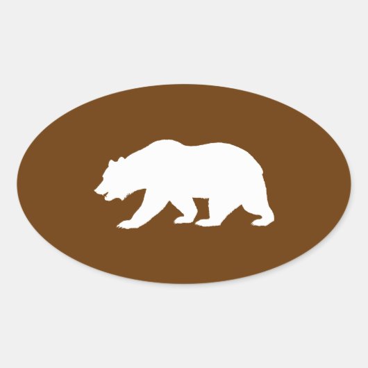 Sticker Ovale Forme d'ours (Devant)