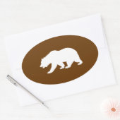 Sticker Ovale Forme d'ours (Enveloppe)