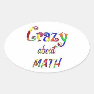 Sticker Ovale Fou des maths