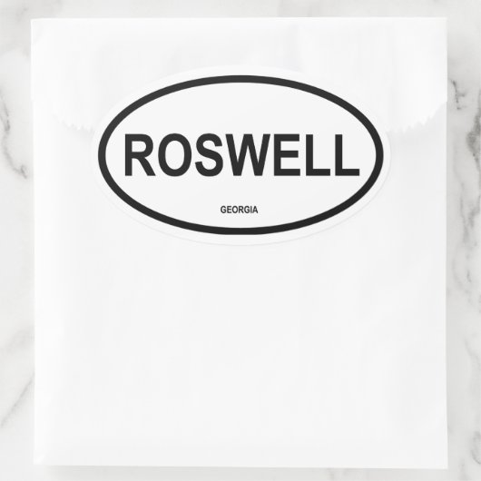 Sticker Ovale FOUR Roswell, Géorgie (Sac)