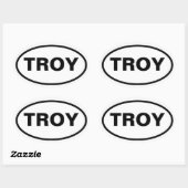 Sticker Ovale FOUR Troy, Alabama (Feuille)