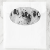 Sticker Ovale fourmis de surf (Sac)