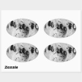 Sticker Ovale fourmis surfant (Feuille)