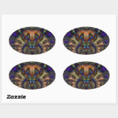 Sticker Ovale Fractale 361 (Feuille)