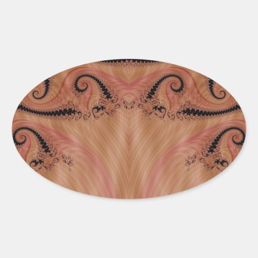 Sticker Ovale Fractale 404 (Devant)