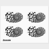 Sticker Ovale Fractyl Pterodactyl (Feuille)