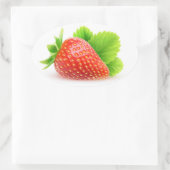 Sticker Ovale Fraise (Sac)