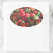 Sticker Ovale Fraises classiques (Sac)