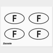 Sticker Ovale France "F" (Feuille)