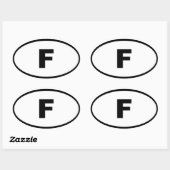 Sticker Ovale France - F - Europe (Feuille)
