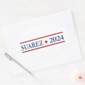 Sticker Ovale Francis Suarez 2024 Président des États-Unis (Enveloppe)