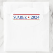 Sticker Ovale Francis Suarez 2024 Président des États-Unis (Sac)