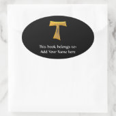 Sticker Ovale Franciscan Tau (Sac)