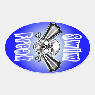 Sticker ovale Freak Swim