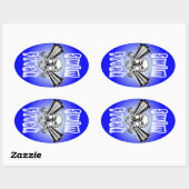 Sticker ovale Freak Swim (Feuille)