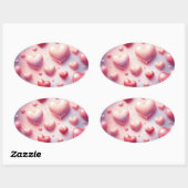 Sticker Ovale Frénésie cardiaque (Feuille)
