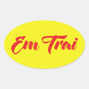 Sticker Ovale Frère Vietnamien (Jeune) - Em Trai ~ Tiêt Viêt