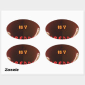 Sticker Ovale Fresh My Freddy Art Print (Feuille)