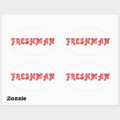 Sticker Ovale Freshman (Feuille)