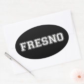 Sticker Ovale Fresno Californie (Enveloppe)