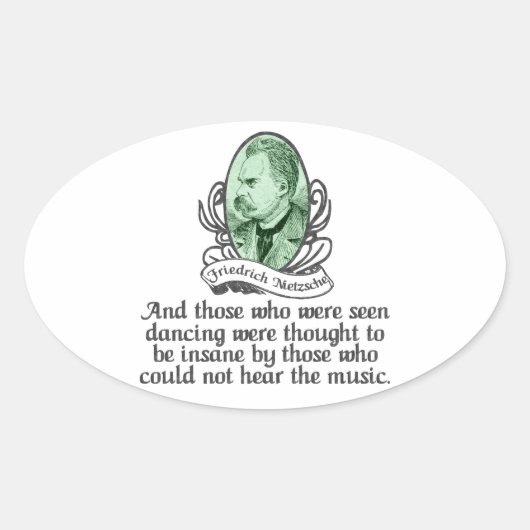 Sticker Ovale Friedrich Nietzsche (Devant)