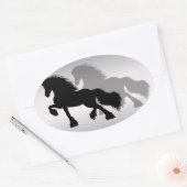 Sticker Ovale Fries Paard (Enveloppe)