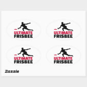 Sticker Ovale Frisbee ultime (Feuille)