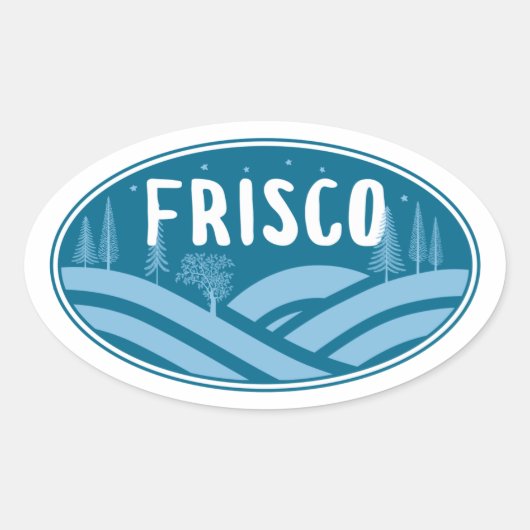 Sticker Ovale Frisco Colorado Extérieur (Devant)
