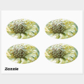 Sticker Ovale Frosty Zinna (Feuille)
