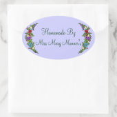 Sticker Ovale Fruits de marque alimentaire maison (Sac)