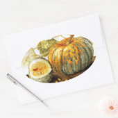 STICKER OVALE FRUITS DE SAISON / CITROUILLE (Enveloppe)
