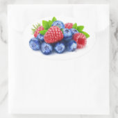 Sticker Ovale Fruits frais (Sac)