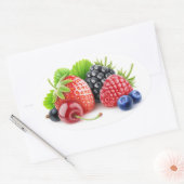 Sticker Ovale Fruits frais (Enveloppe)